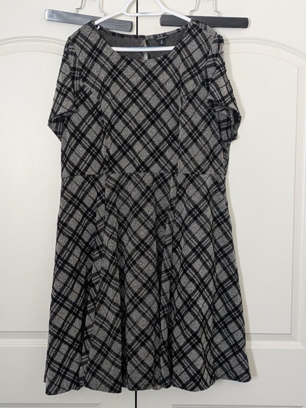 Torrid Grey Plaid Dress, Size 3